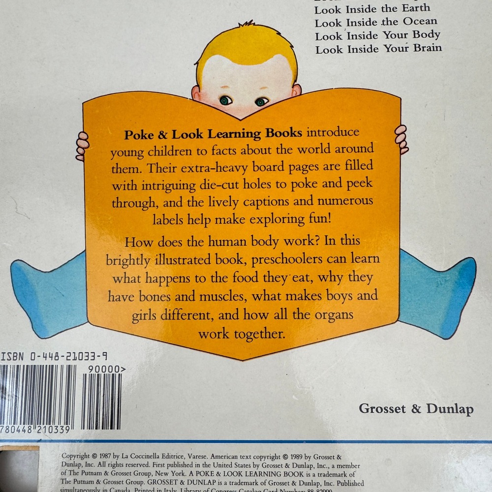 Vtg Hardcover Cardboard Look Inside Your Body Learn Anatomy Kids Spiral Spine - Picture 12 of 12